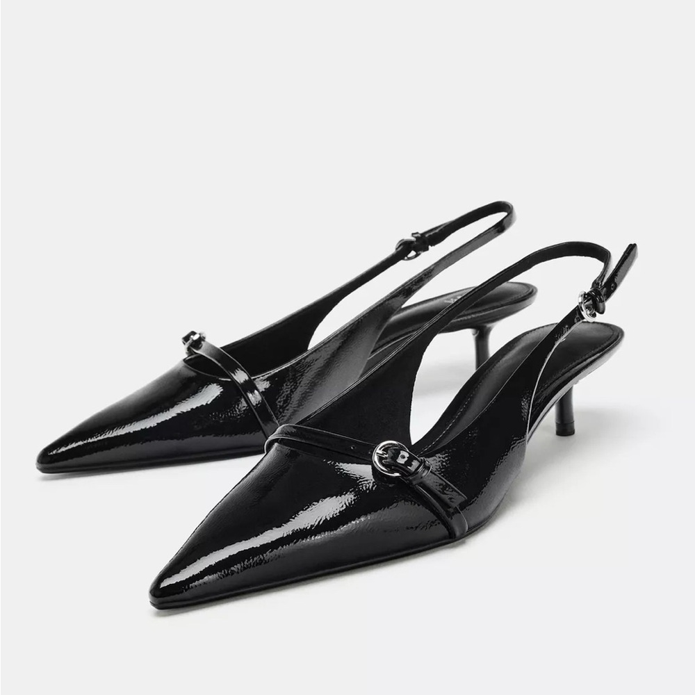 Zara Kitten Slingback Heels